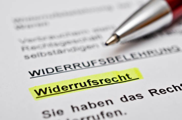 Kriterien für einen Widerruf der Verträge