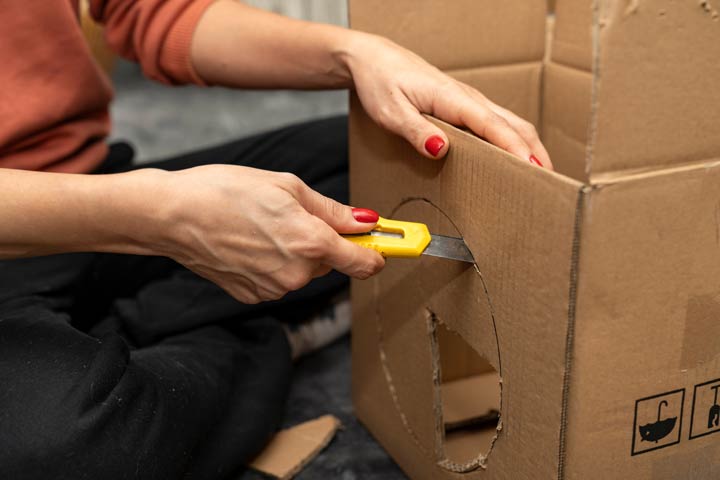 Aufbewahrungsboxen aus Pappkartons