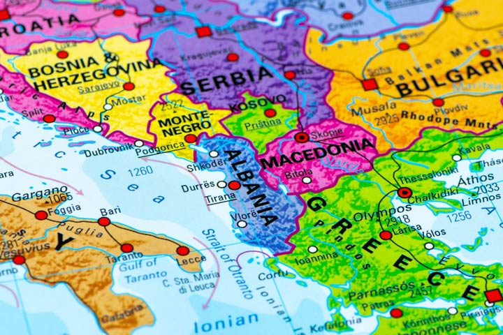 Grenzübertritt im Balkan